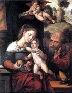 La Sainte Famille by Pieter Ii Coecke Van Aelst
