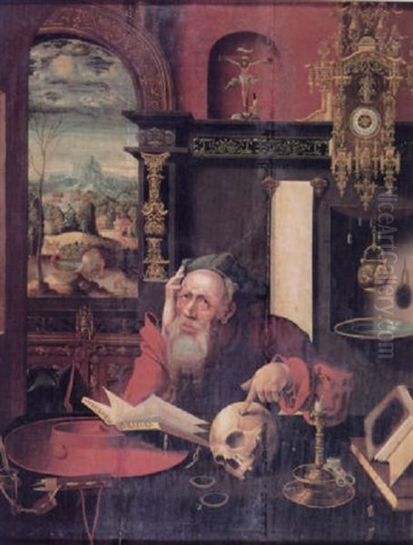 St. Jerome Seated In His Study - view 1