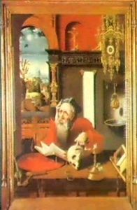 St Jerome In His Study by Pieter Ii Coecke Van Aelst