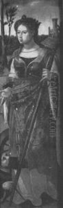 The Wing Of A Triptych by Pieter Ii Coecke Van Aelst