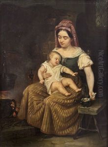 Mutter Mit Kind by Louis Eugene Coedes