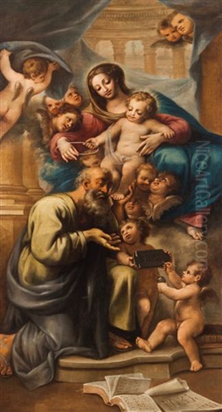 Saint Joachim's Consecration By Our Lady And Child Jesus - view 1