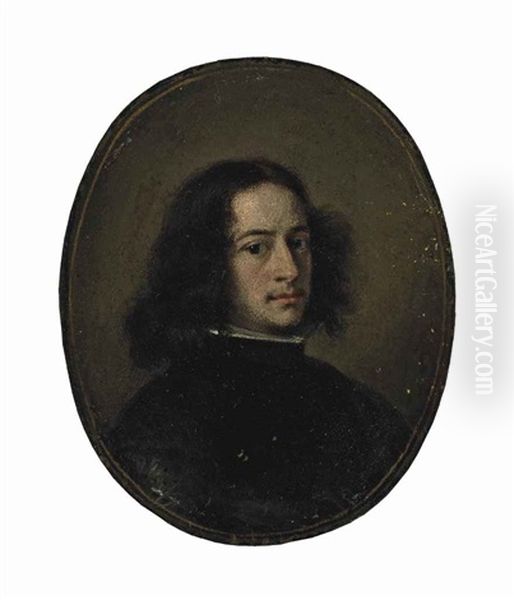 Portrait Of A Man, Bust-length, In Black - view 1