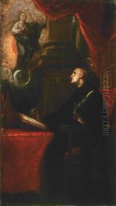 Aparicion De La Inmaculada Concepcion A San Ildefonso by Claudio Coello