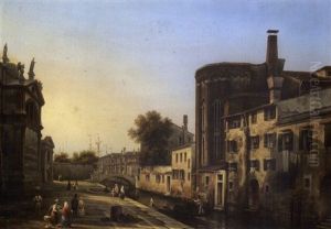 Rio Della Salute Con La Chiesa Della Salute E L"abbazia Di San Gregoria by Giuseppe Coen