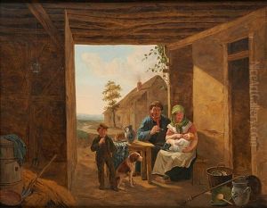Maternite Dans L"embrasure De La Porte by Constantinus-Fidelio Coene