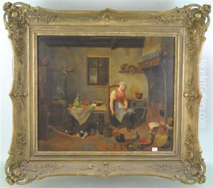 Scene D"interieur by Constantinus-Fidelio Coene