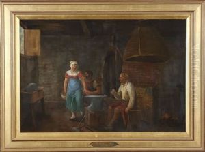 Interior Genre With Figures