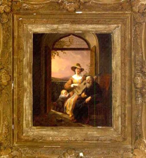 Sunset Serenade, Three Figures In An Interior - view 1