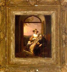 Sunset Serenade, Three Figures In An Interior Sunset Serenade, Three Figures In An Interior