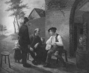 Outside The Tavern by Constantinus-Fidelio Coene