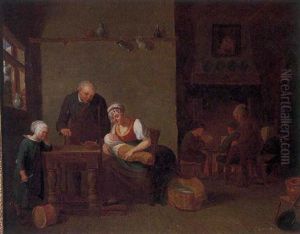 Scene Familiale by Constantinus-Fidelio Coene