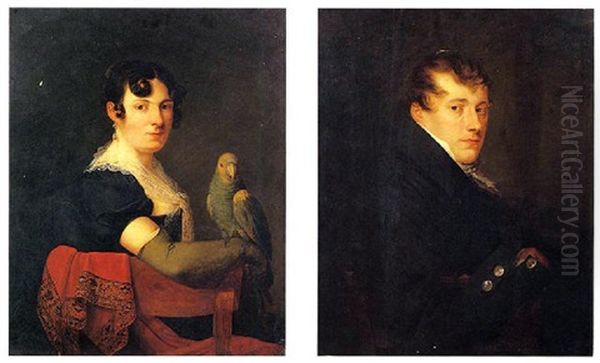 Perroquet Pose Sur Le Bras D'une Jeune Femme - view 1