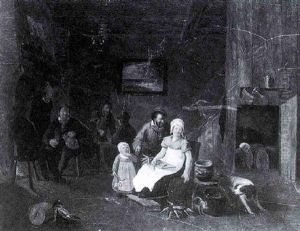 Figures At The Inn by Constantinus-Fidelio Coene