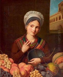 La Marchande De Fruits by Jean Henri de Coene