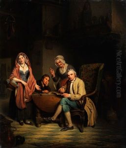 Die Unterrichtsstunde Im Familienkreis by Jean Henri de Coene