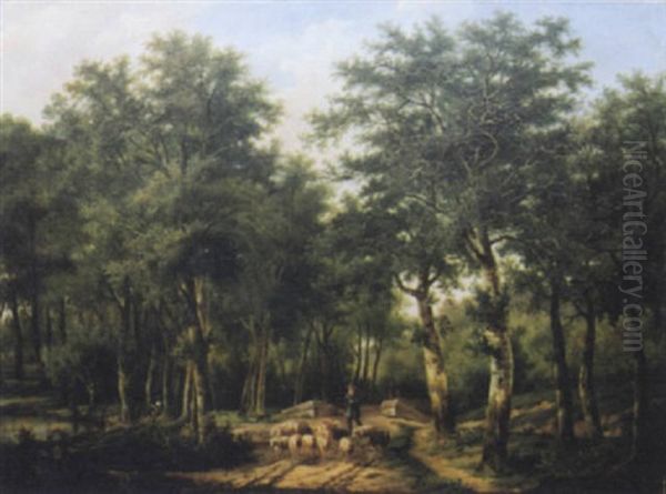 Troupeau Dans La Clairiere - view 1