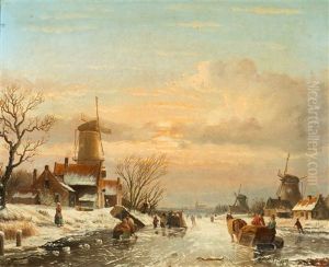 Entertainment On The Ice With 'koek-en-zopie' by Jacob Jan Coenraad
