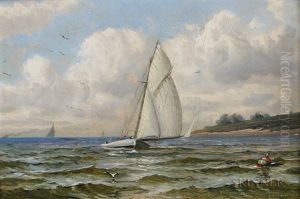 Sailboats At Sea by William Haskell Coffin