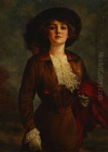 Lady Holding A Red Coat by William Haskell Coffin