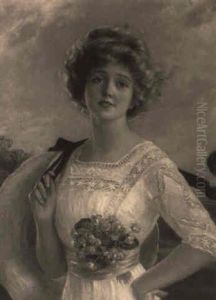 Lady With Violets: Portrait Of Lily Winlow