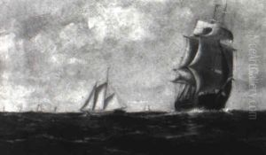 Sailing Ships On High Seas by William Haskell Coffin