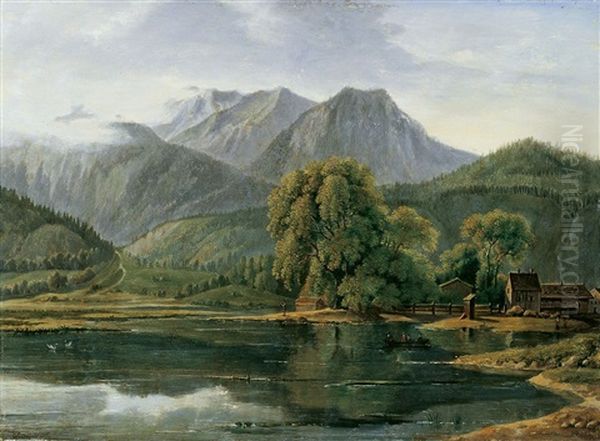 Ein Gebirgssee In Den Bayerischen Alpen - view 1