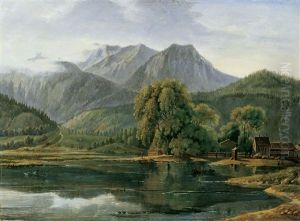 Ein Gebirgssee In Den Bayerischen Alpen
