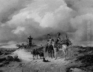 Militaerisches Rencontre by Joseph (Charles) Cogels