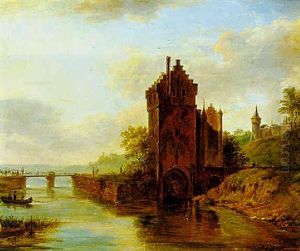 Fluslandschaft Mit Befestigungsanlage by Joseph (Charles) Cogels