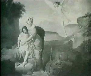 Hagar And Ismael by Francesco Coghetti
