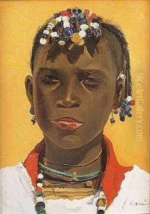 Africaine Aux Nattes by Francois Victor Cogne