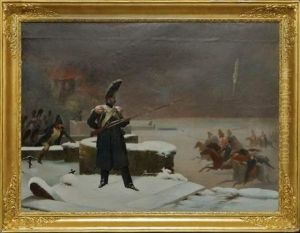 Scene Militaire, La Campagne De Moscou by Leon Cogniet