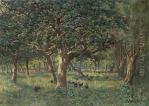 Frugtplantage, I Forgrunden Hons by Marcel Cogniet
