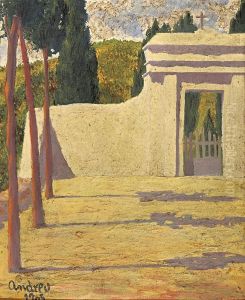 Entrada Al Camposanto by Teodoro Andreu Y Sentamans