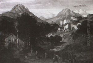 Norditalienische Berglandschaft by Eduard Cohen