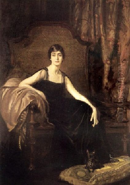 An Elegant Lady With A Dog - view 1