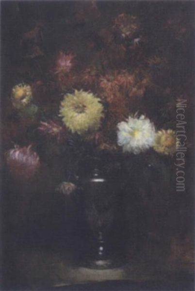 Still Life Of Chrysanthemums - view 1