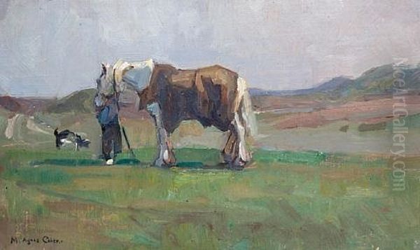Figure And Horse In An Open Landscape - view 1