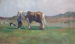 Figure And Horse In An Open Landscape