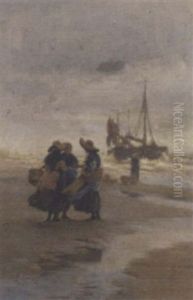 Fisherwomen Gossiping On The Foreshore