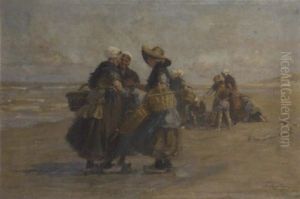 Fisherwomen Gossiping On The Beach
