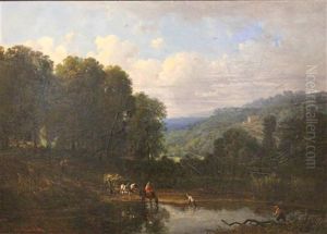 Arcadian Landscape by Jules Louis Phillipe Coignet