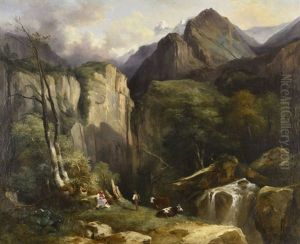 Vue Prise Dans Les Alpes by Jules Louis Phillipe Coignet