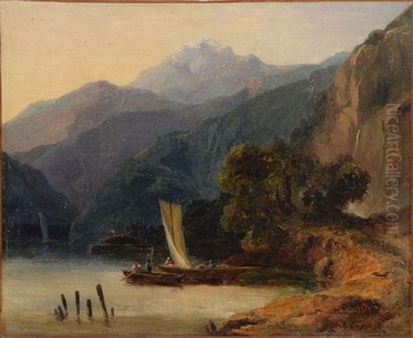 Embarcation Sur Un Lac De Montagne - view 1