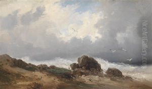 Meeresbrandung by Jules Louis Phillipe Coignet