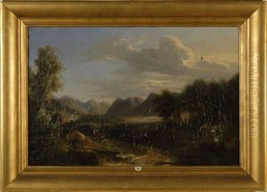 European Landscape by Jules Louis Phillipe Coignet