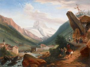En Chemin Pour Les Glaciers by Jules Louis Phillipe Coignet