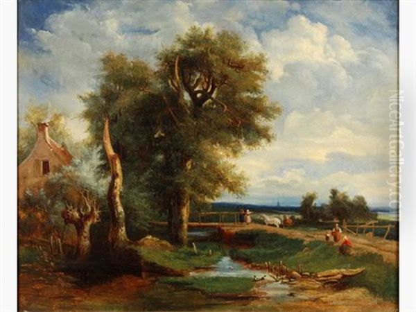 Paysannes Au Bord De La Riviere - view 1