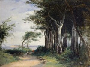 Paysage Pres D'honfleur by Jules Louis Phillipe Coignet